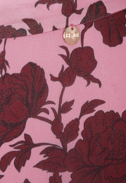 Pink mini skirt with ruffles CANDICE