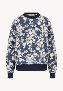 CANELA navy blue sweater with signature print