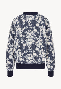 CANELA navy blue sweater with signature print