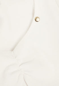 Cream bodysuit with a decorative neckline CAPI