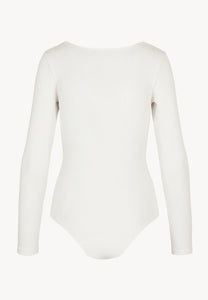 Cream bodysuit with a decorative neckline CAPI