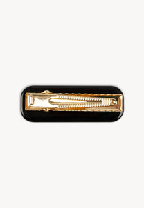 Black CATTA hair clip with logo