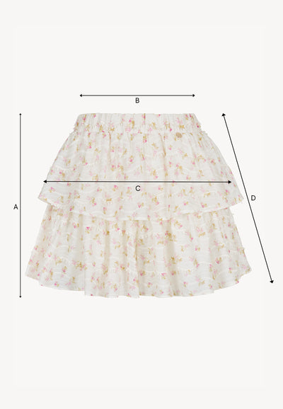 Cream shorts with ruffles COKO