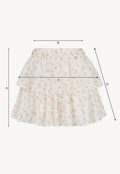 Cream shorts with ruffles COKO