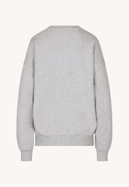 Gray sweatshirt with printed collar COLLIER