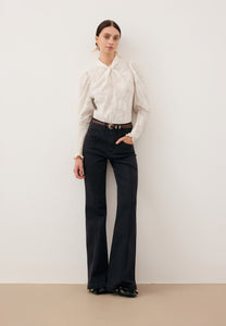 Black women's bell-bottom pants BELINNA