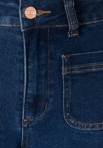 Navy blue DELPHI bell-bottom jeans