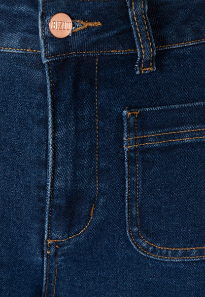 Navy blue DELPHI bell-bottom jeans