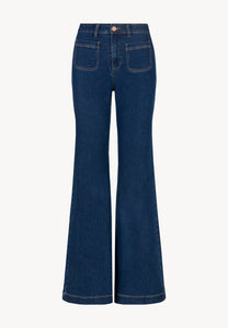 Navy blue DELPHI bell-bottom jeans