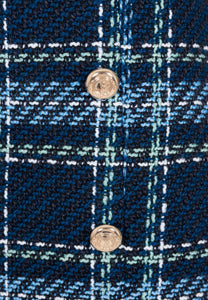 Navy blue mini skirt with decorative buttons DISSA
