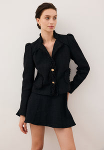Black blazer with decorative collar DITAS