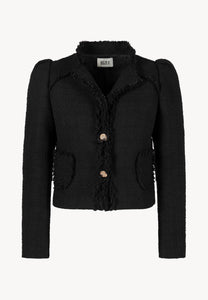 Black blazer with decorative collar DITAS