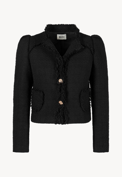 Black blazer with decorative collar DITAS