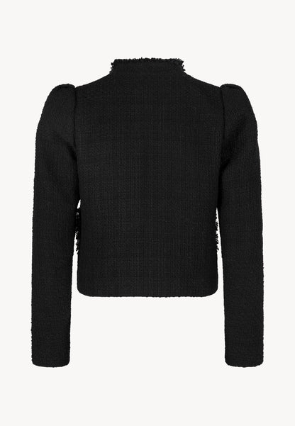 Black blazer with decorative collar DITAS