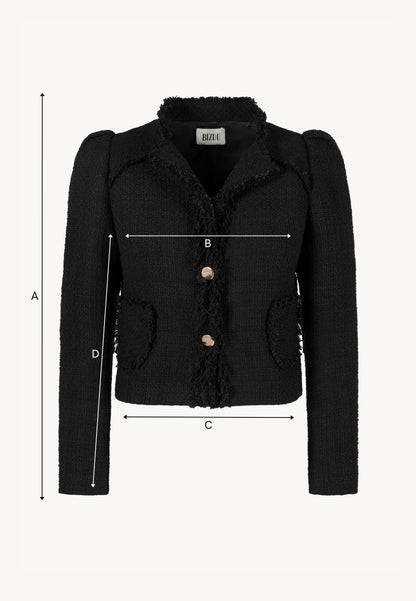 Black blazer with decorative collar DITAS