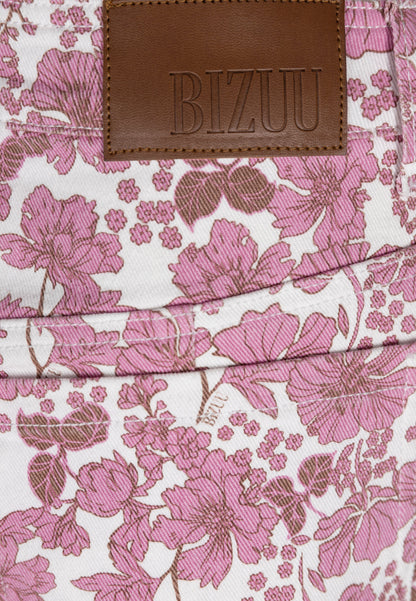 DONY denim trousers in a pink floral print