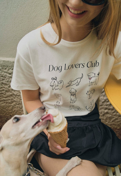 Cream T-shirt Dog Lovers Club TISHAG.