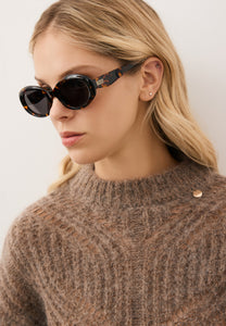 ENNA round frame sunglasses brown