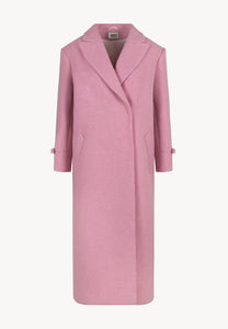 Pink classic coat with decorative bows ERICE