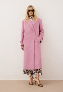 Pink classic coat with decorative bows ERICE
