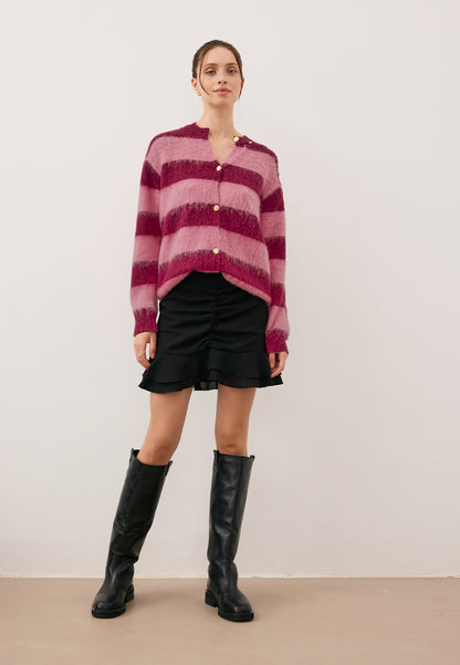 Black mini skirt with ruffles ROSALIAN