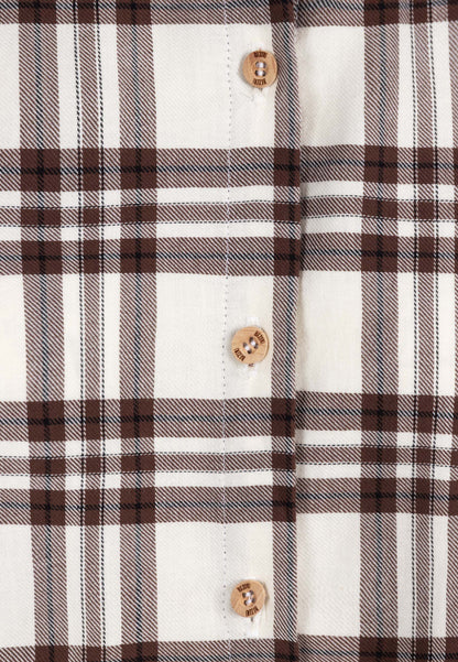 Beige checkered shirt FALBI