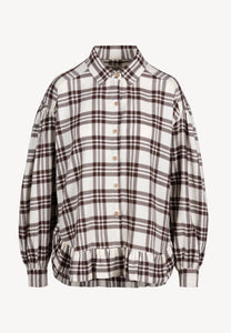 Beige checkered shirt FALBI