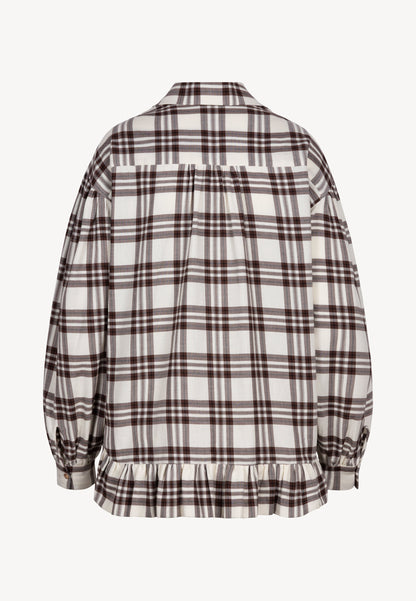 Beige checkered shirt FALBI