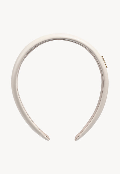 Beige FALLON faux leather headband