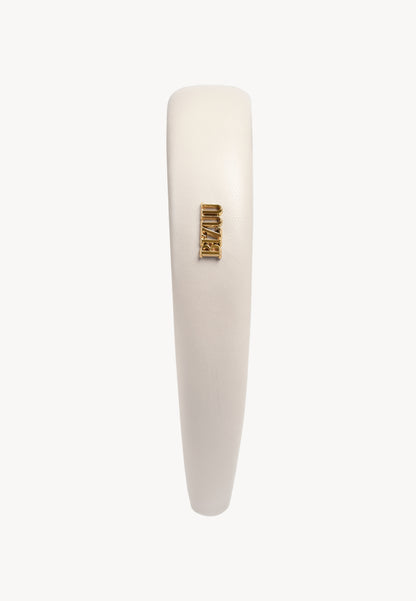 Beige FALLON faux leather headband