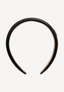 Black FALLON faux leather headband