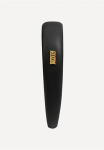 Black FALLON faux leather headband