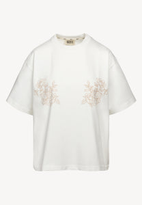 Cream T-shirt with original graphic FANYA