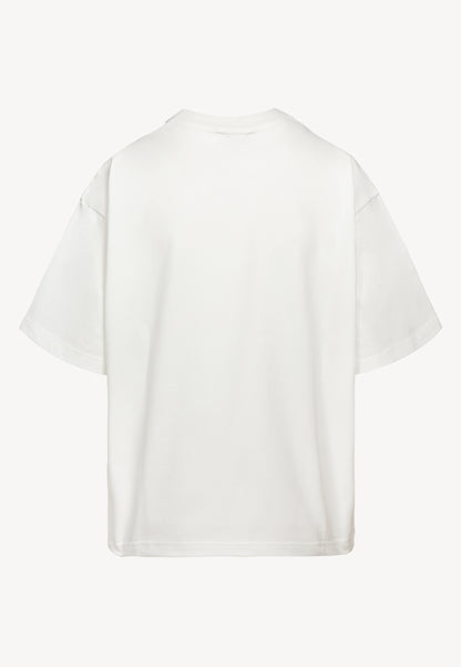 Cream T-shirt with original graphic FANYA