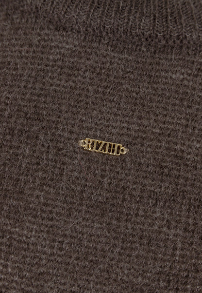 FAROA brown wool sweater