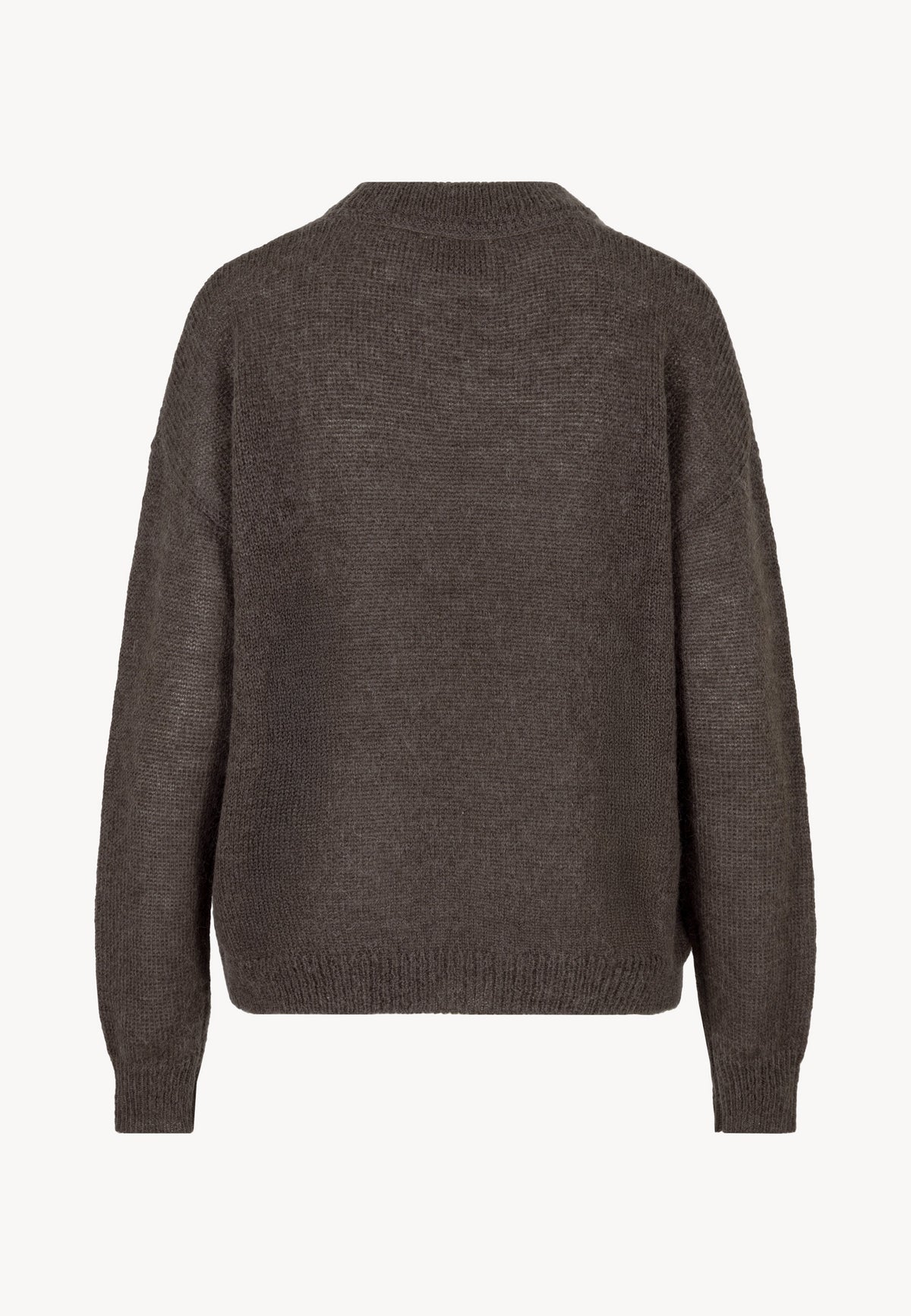 Back view of the brown wool FAROA sweater.