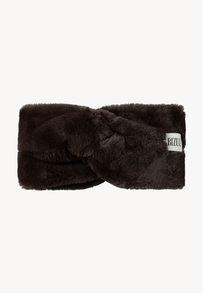 Brown faux fur headband FEMI
