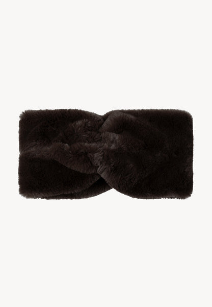 Brown faux fur headband FEMI