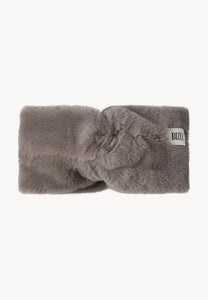 Taupe FEMI faux fur headband.
