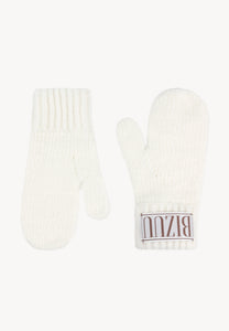 Cream merino wool gloves FENFE