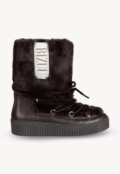 Fur Snow Boots FINN Brown