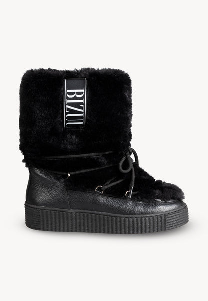 Fur Snow Boots FINN black