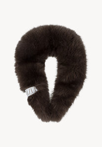 Brown faux fur FLOOFU scarf.