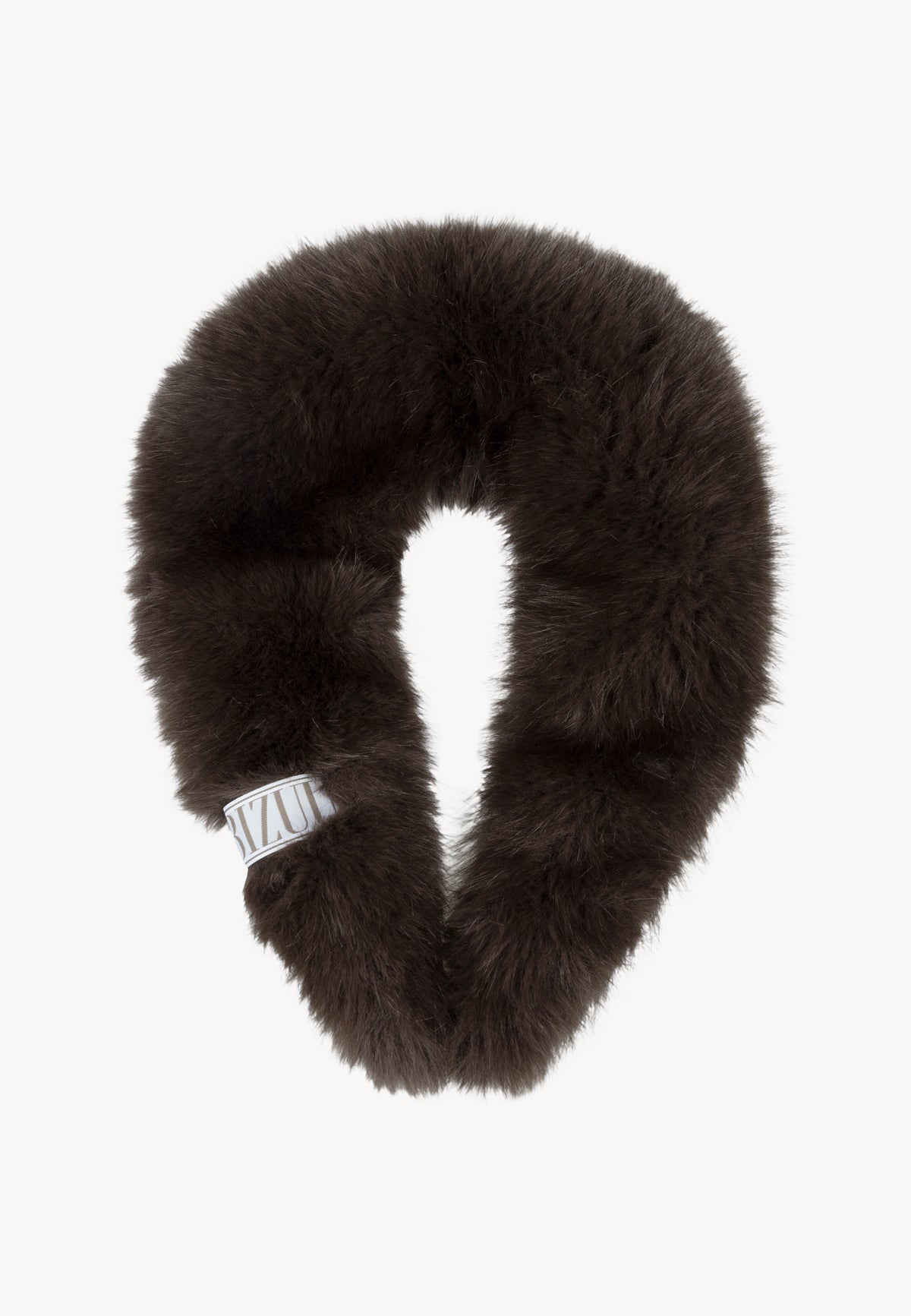 Brown faux fur FLOOFU scarf.
