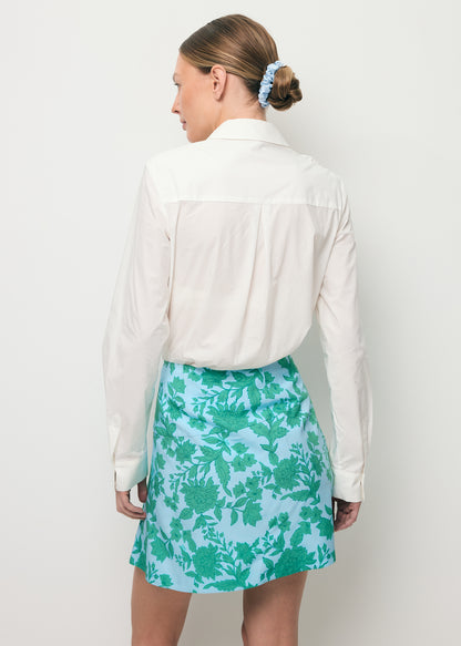 Blue floral mini skirt LANNIL