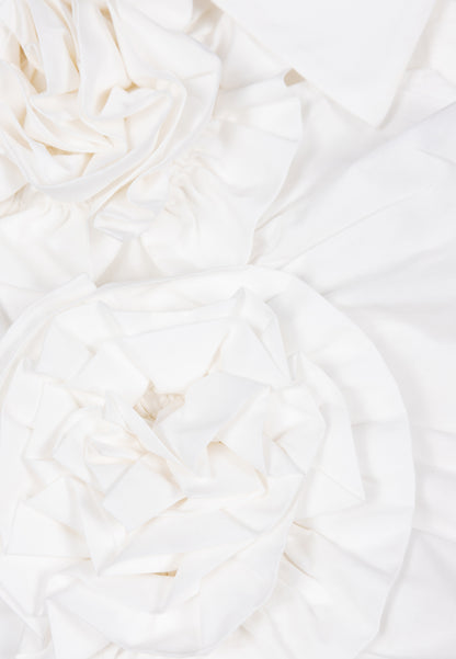 White shirt with decorative flowers FLOWYA