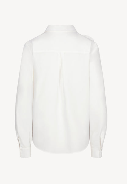 White shirt with decorative flowers FLOWYA