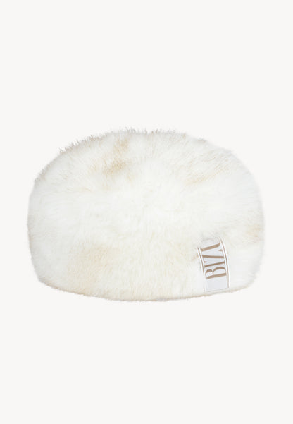 Cream faux fur FURRA hat.