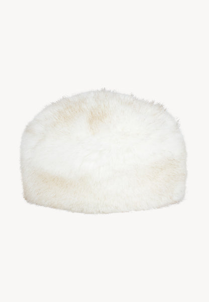 Cream faux fur FURRA hat.