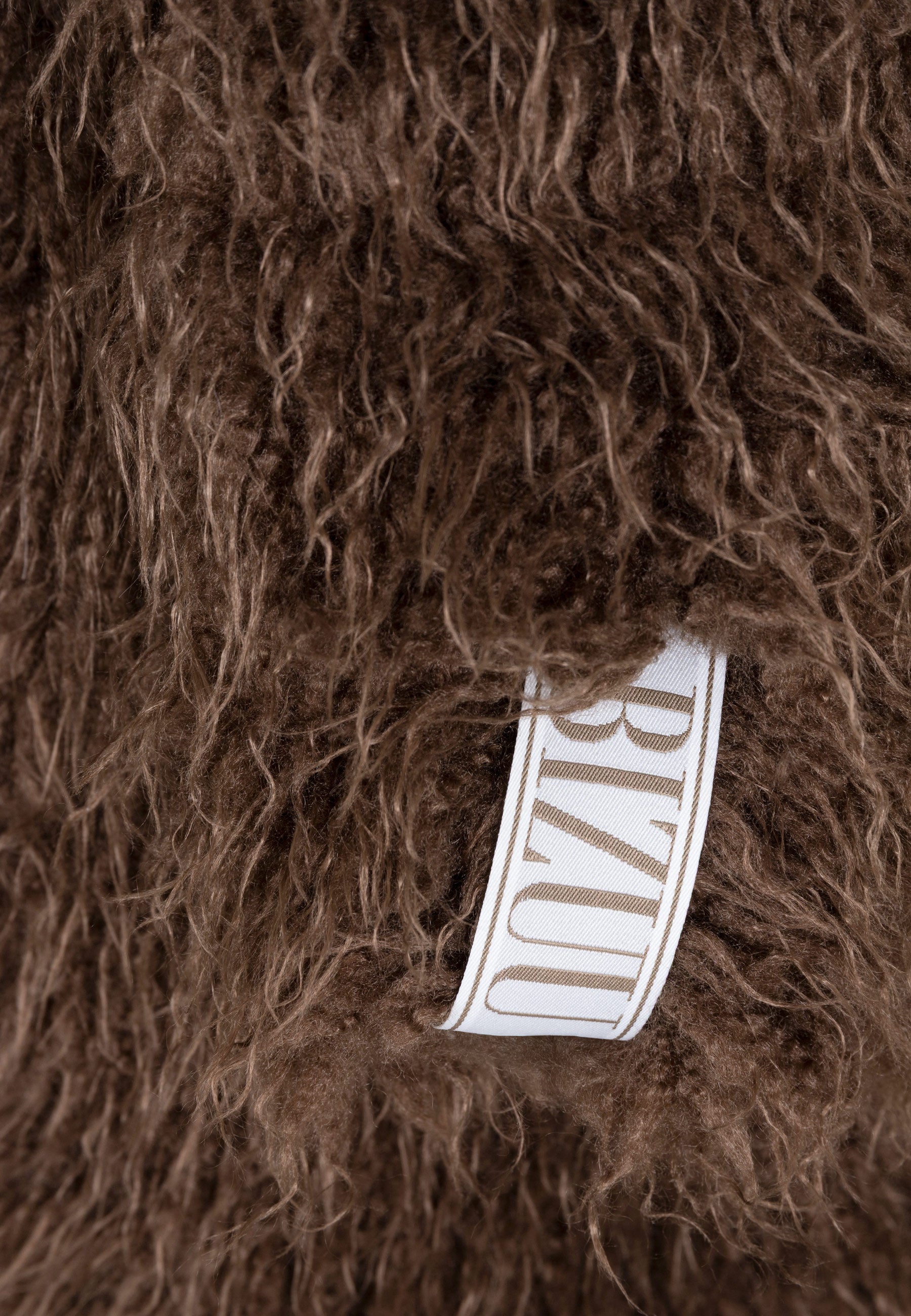 Brown long-hair faux fur GENUA coat. – Bizuu